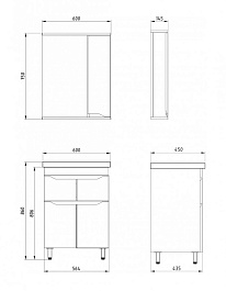 ASB-Mebel Мебель для ванной Бари 60 – фотография-2